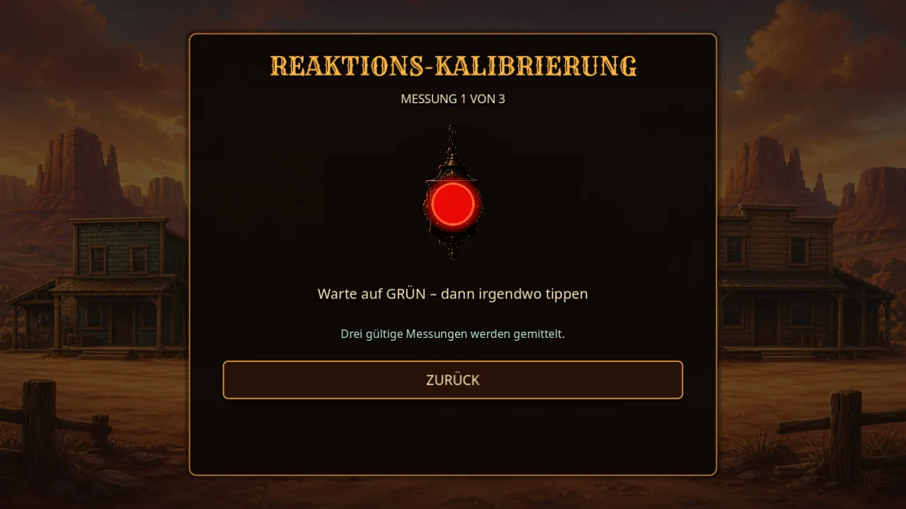 Kalibrierung der persönlichen Reaktionszeit