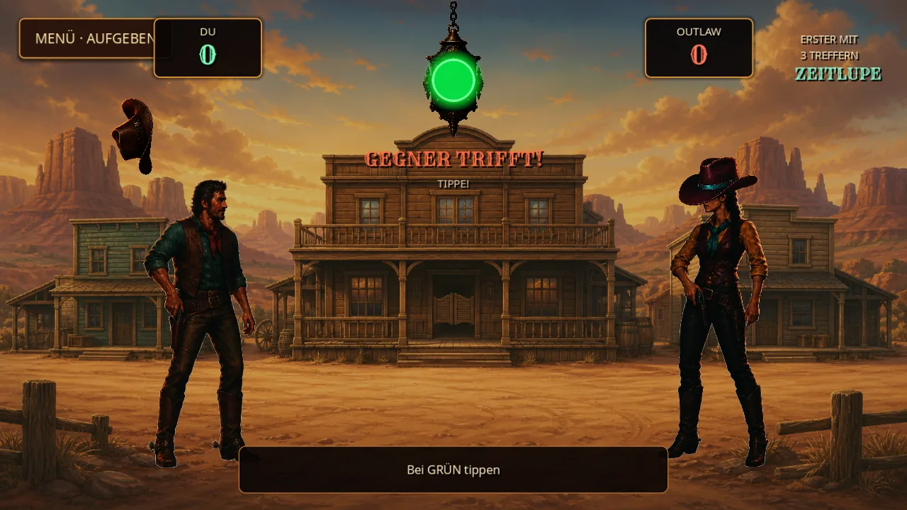Treffer im Wild-West-Duell