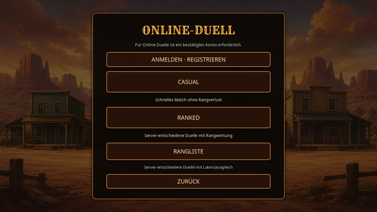 Auswahl der Online-Spielmodi